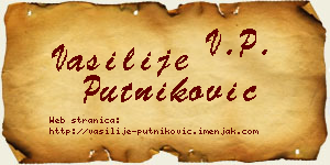 Vasilije Putniković vizit kartica